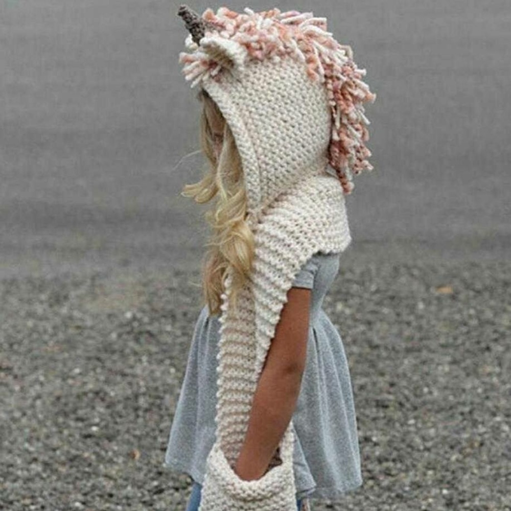 Hand knitted unicorn scarf!!
